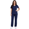 Komplet medyczny damski klasyczny ciemny granat casual premium roz. XS